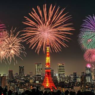 Tokyo Towers Firework Spectacle of Joy