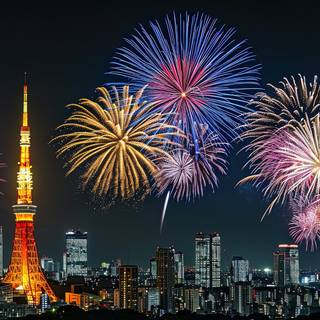 Tokyo Towers Firework Spectacle of Joy