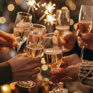 Vibrant Fireworks of Joyful New Year Celebration