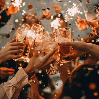 Vibrant Fireworks of Joyful New Year Celebration