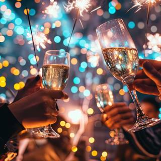 Vibrant Fireworks of Joyful New Year Celebration