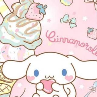 Cute Kawaii Cinnamoroll with Ice Cream