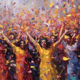 Mountainous Splendor PaletteKnife Art