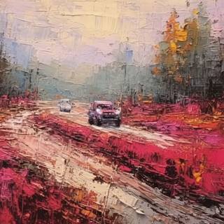 Mountainous Splendor PaletteKnife Art