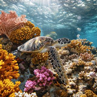 Cinematic Underwater Great Barrier Reef Scene