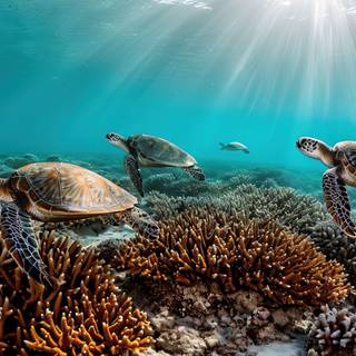 Cinematic Underwater Great Barrier Reef Scene