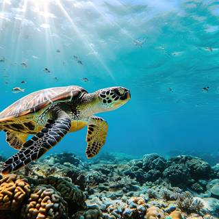 Cinematic Underwater Great Barrier Reef Scene