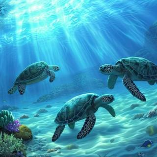 Cinematic Underwater Great Barrier Reef Scene