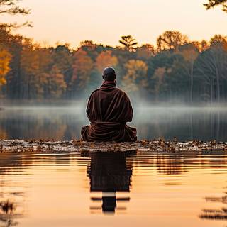 Calm Wilderness Meditation Scene