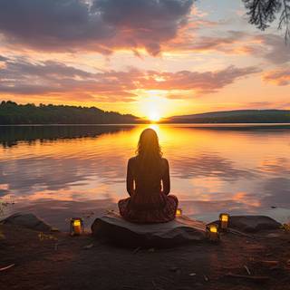 Calm Wilderness Meditation Scene