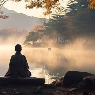 Calm Wilderness Meditation Scene