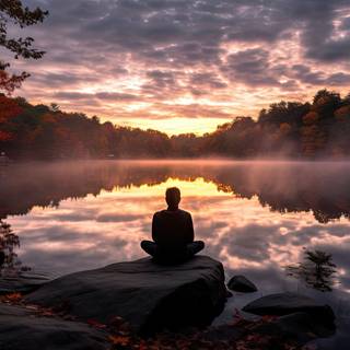 Calm Wilderness Meditation Scene