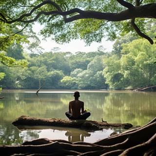 Calm Wilderness Meditation Scene