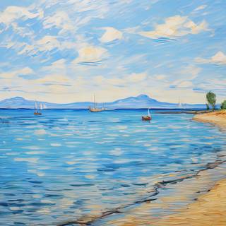 Avangarde Painting of Cyprus Beach