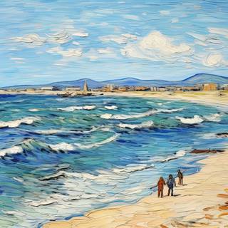 Avangarde Painting of Cyprus Beach