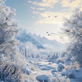 winter wonderland organic forms