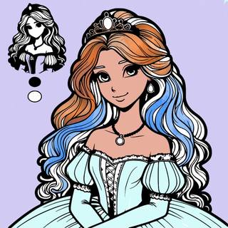 Princess from app called color pop