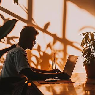 Cozy and Stylish Home Office Setup