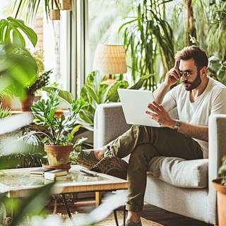 Cozy and Stylish Home Office Setup