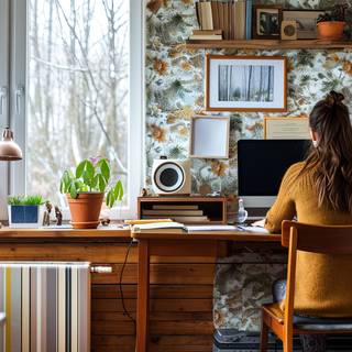 Cozy and Stylish Home Office Setup