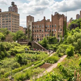 Lush City Farming Landscape