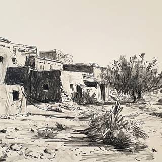 Ancient Egyptian Village Landscape