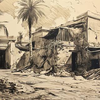 Ancient Egyptian Village Landscape