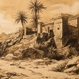 Ancient Egyptian Village Landscape