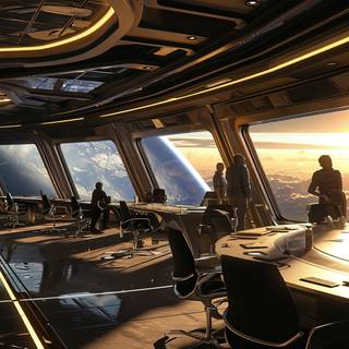 Observation Lounge in a Starship