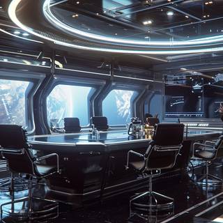 Observation Lounge in a Starship