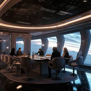 Observation Lounge in a Starship