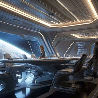 Observation Lounge in a Starship