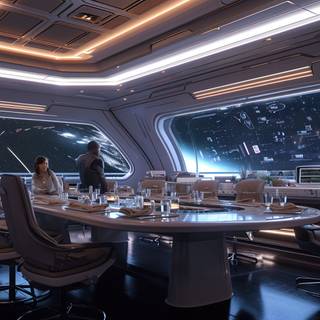 Observation Lounge in a Starship
