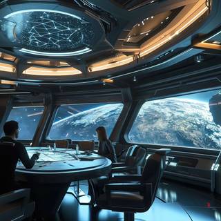 Observation Lounge in a Starship
