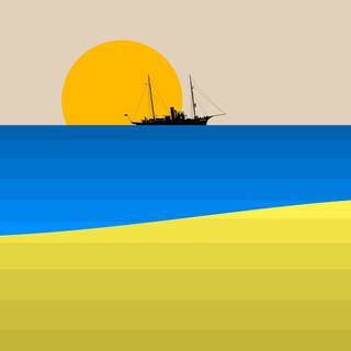 Ship on the Ocean by Smim Bip