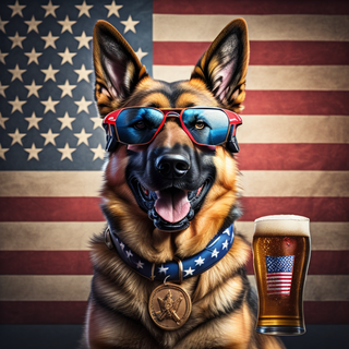 Patriotic German Shepard 