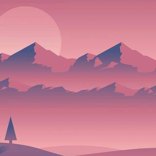 pink mountain landscape