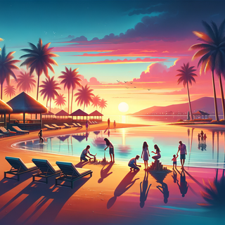 Tropical beach by robokoboto