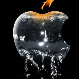 cute melting apple logo