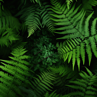 Lush Green Fern Forest by patrika