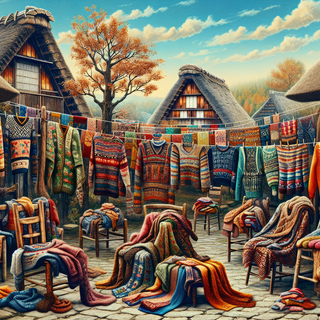 Cozy Ugly Sweater Village by QuantumCurator