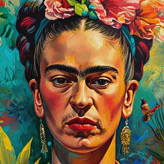 A surreal and symbolic portrait