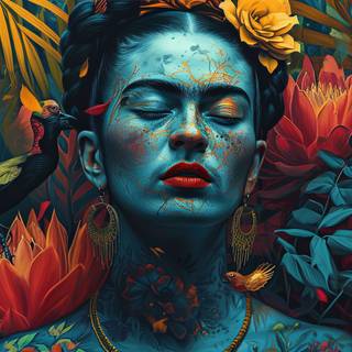 A surreal and symbolic portrait