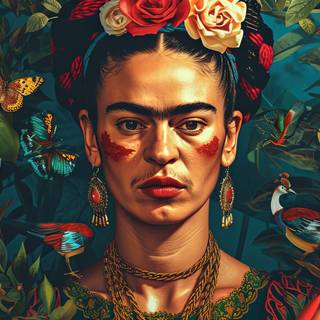 A surreal and symbolic portrait