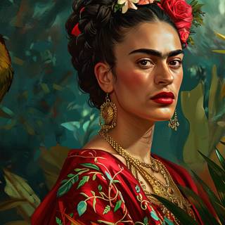 A surreal and symbolic portrait