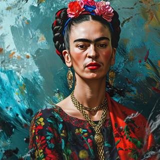 A surreal and symbolic portrait