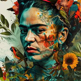 A surreal and symbolic portrait