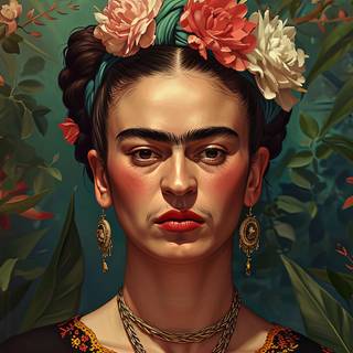 A surreal and symbolic portrait