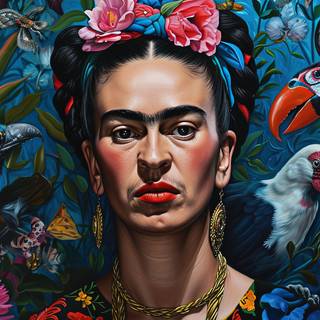 A surreal and symbolic portrait