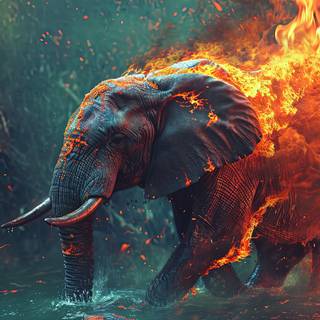 Flaming Elephant